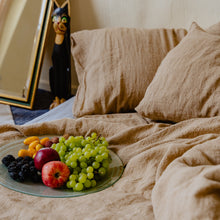 Load image into Gallery viewer, Chewy Caramel Linen duvet cover