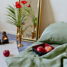 Load image into Gallery viewer, Soft Moss linen duvet cover