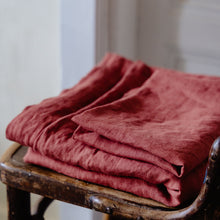 Load image into Gallery viewer, Red Sunset linen duvet cover