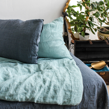 Load image into Gallery viewer, Light Sky linen duvet cover
