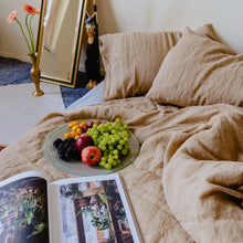 Load image into Gallery viewer, Chewy Caramel Linen pillowcase
