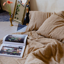 Load image into Gallery viewer, Chewy Caramel linen sheets
