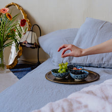Load image into Gallery viewer, Winter Landscape linen pillowcase
