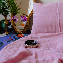 Load image into Gallery viewer, Pink Rose linen duvet cover
