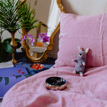 Load image into Gallery viewer, Pink Rose linen duvet cover
