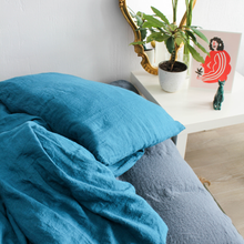 Load image into Gallery viewer, Electric Dreams linen duvet cover
